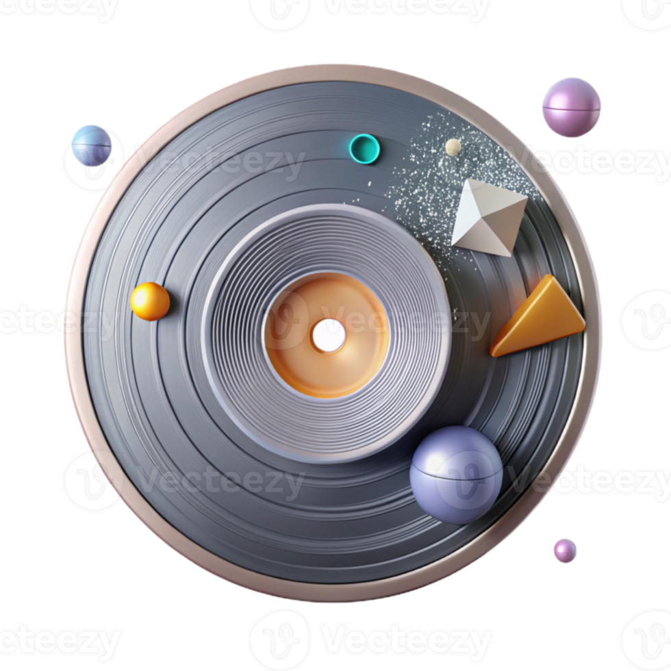 magnificent artistic Hand Drawn Vinyl Record Sketch Transparent for Artistic Projects authentic png