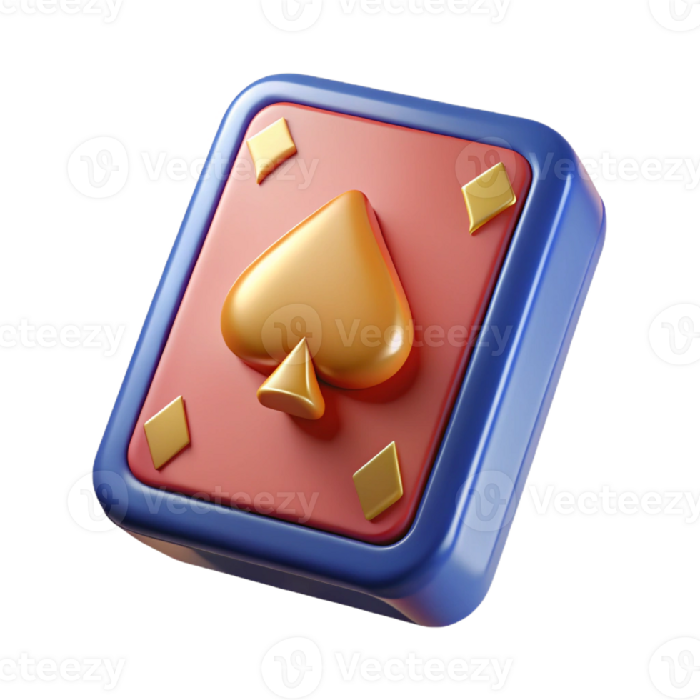 extraordinary creative A single, detailed playing card with a fantasy illustration premium png