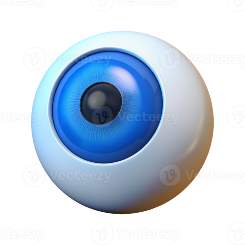 elegant traditional A single human eye, blue iris, detailed png