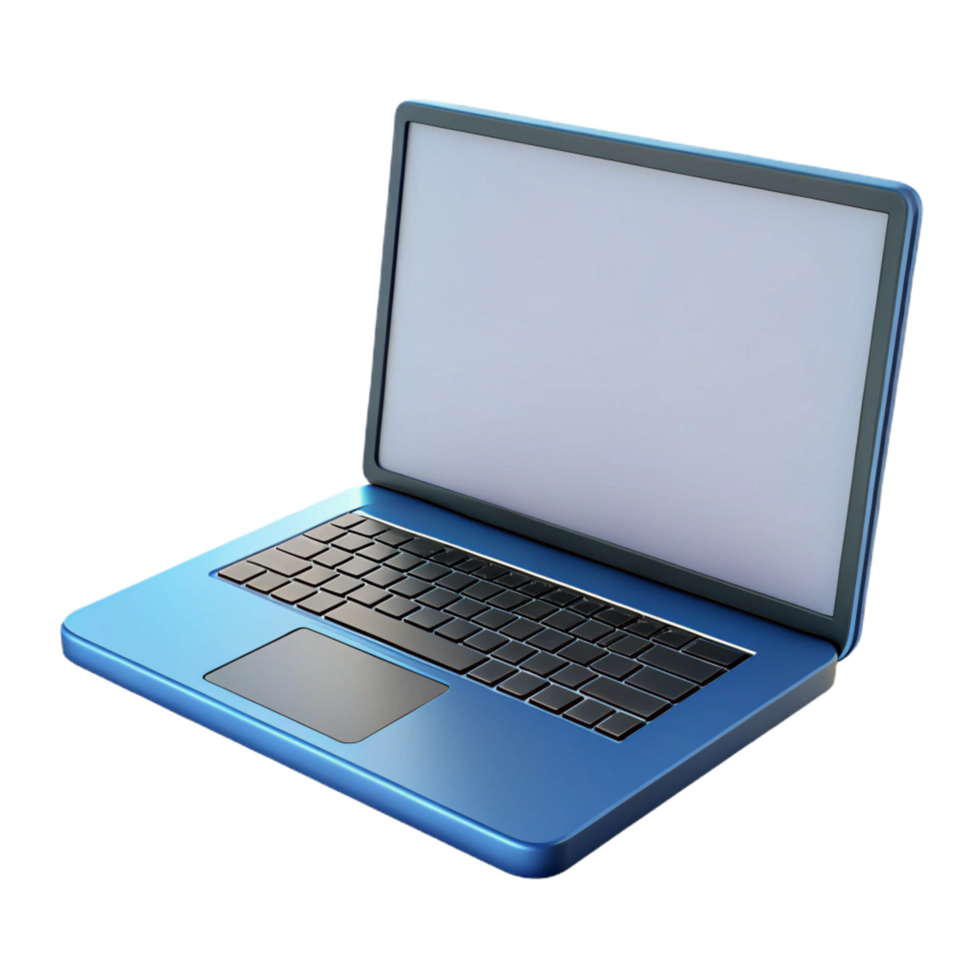 serene creative Laptop computer with blank screen premium png