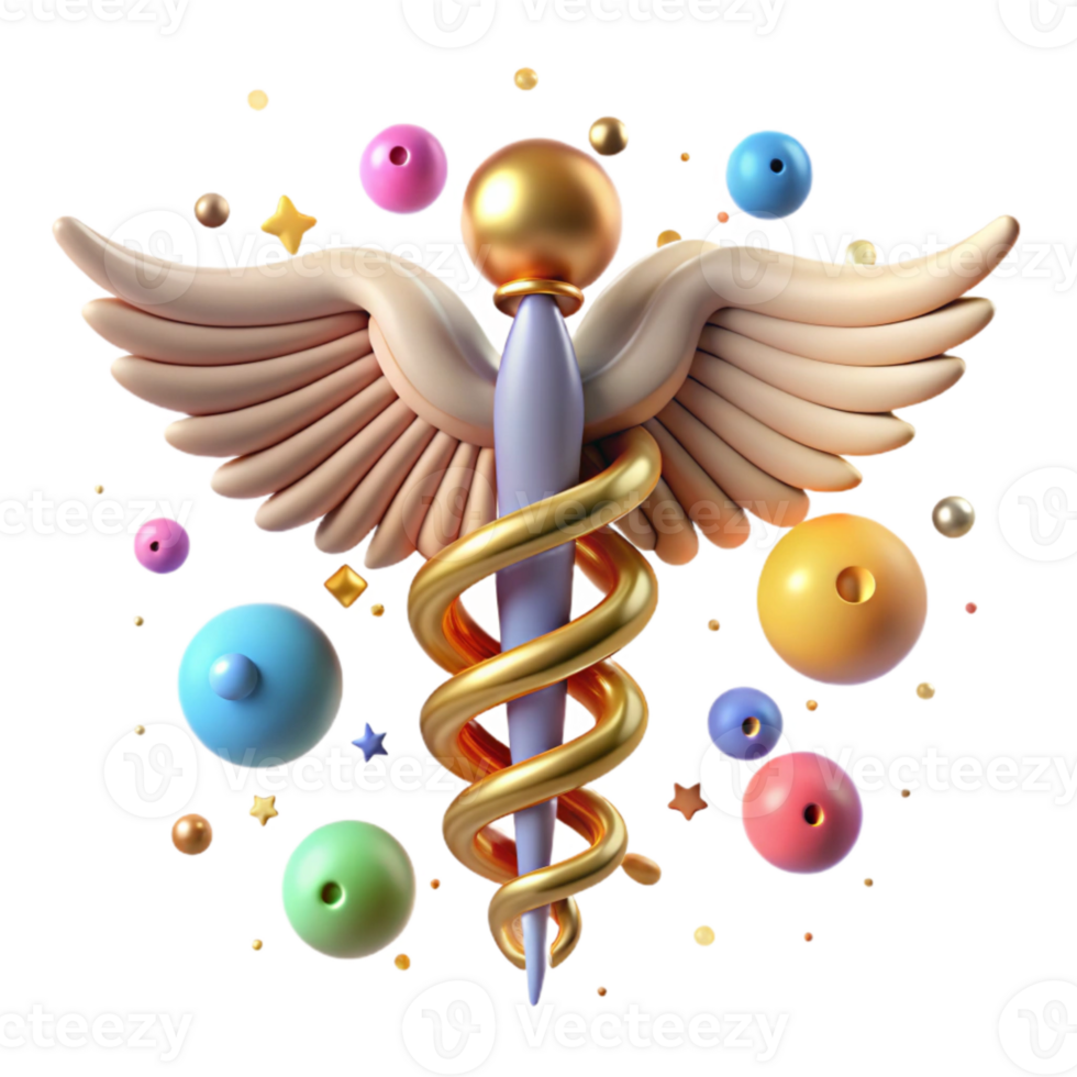 beautiful artistic Healthcare Caduceus Symbol Isolated for Medical Design professional png