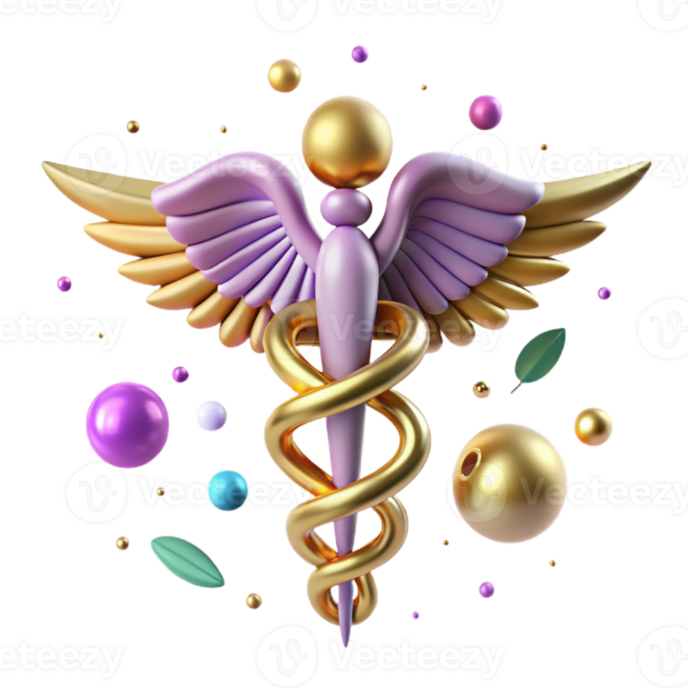 beautiful classic Healthcare Caduceus Symbol Isolated for Medical Design genuine png