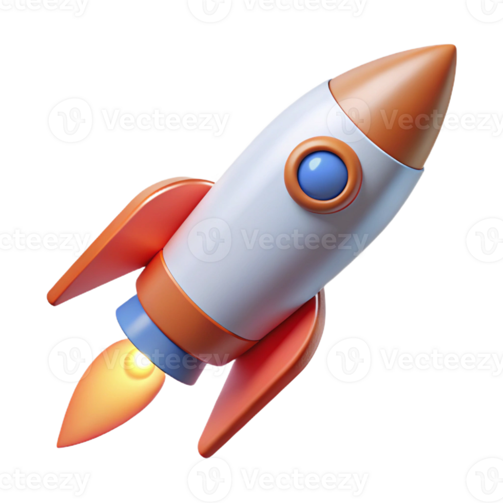 serene modern Rocket launching into space high quality png