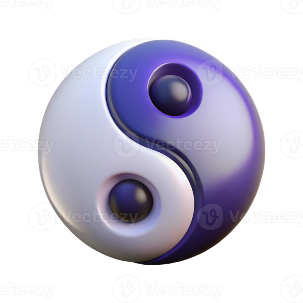 vibrant artistic Yin and Yang symbol, Taoism, balance, professional png