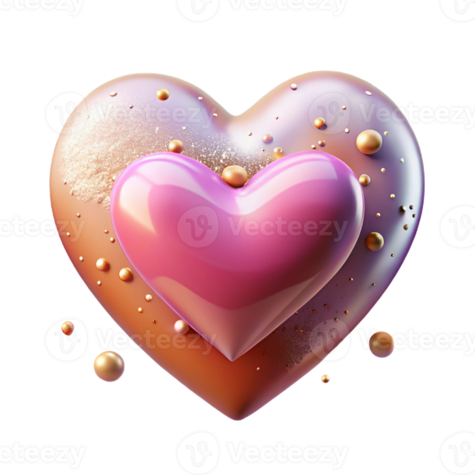dramatic abstract Heart Shape Symbol Isolated for Romantic Designs original png