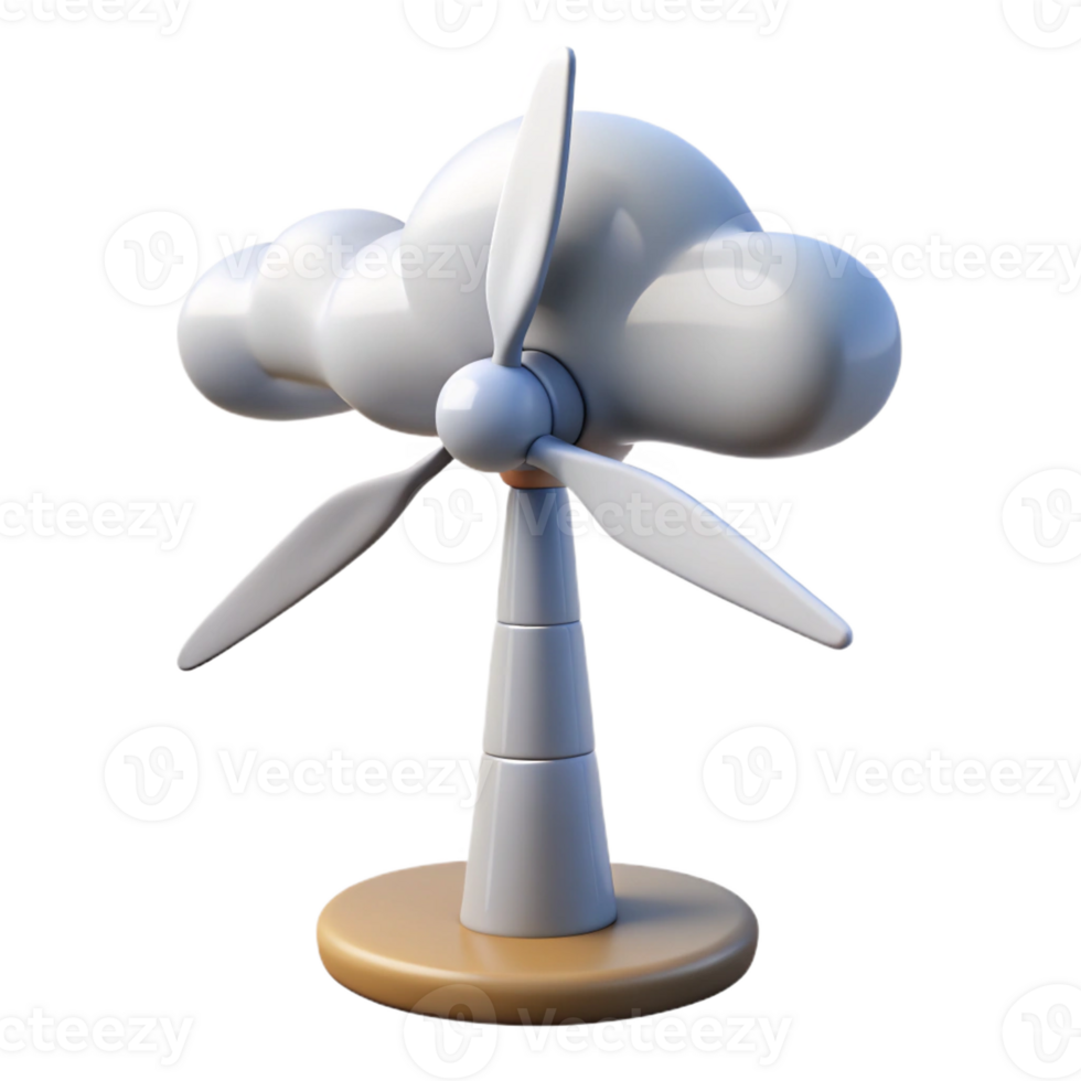 impressive artistic A wind turbine harnessing wind energy on a windswept plain, dramatic, cloudy sky authentic png