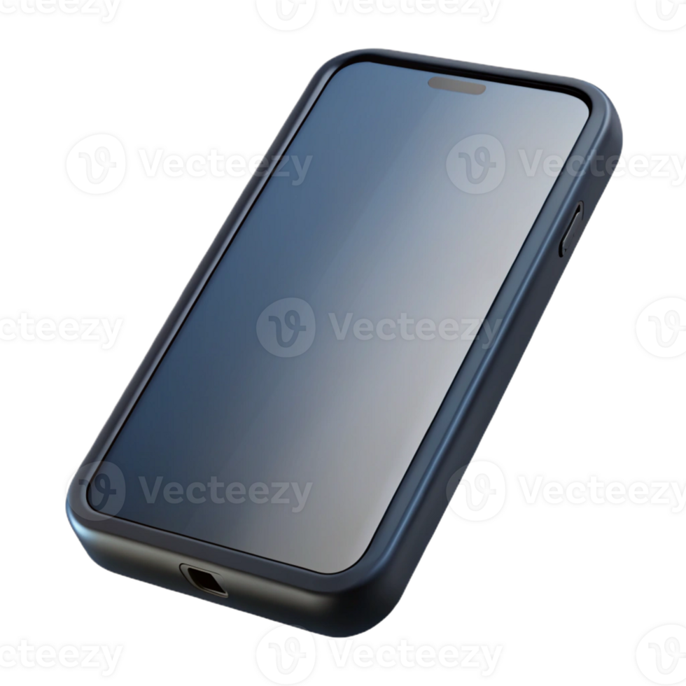 elegant traditional A mobile phone, modern, black, blank screen, genuine png