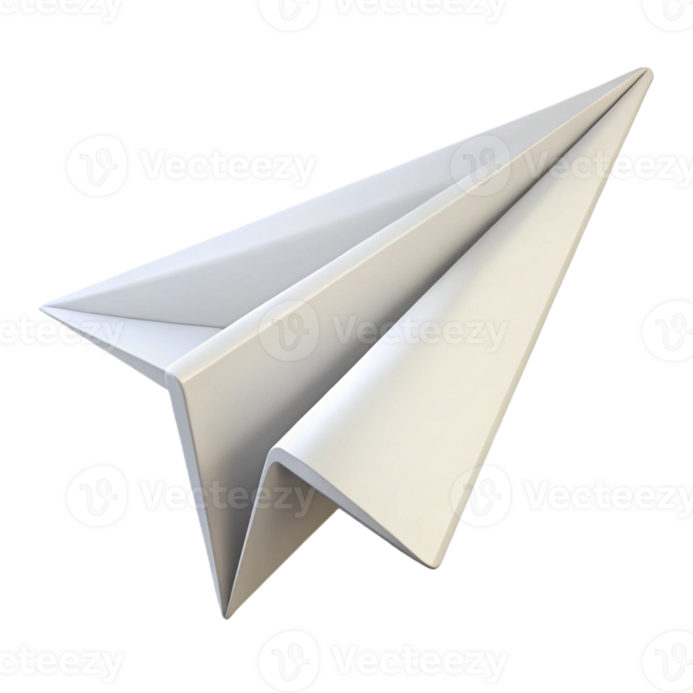 dramatic abstract A paper airplane, white, mid-flight, detailed png