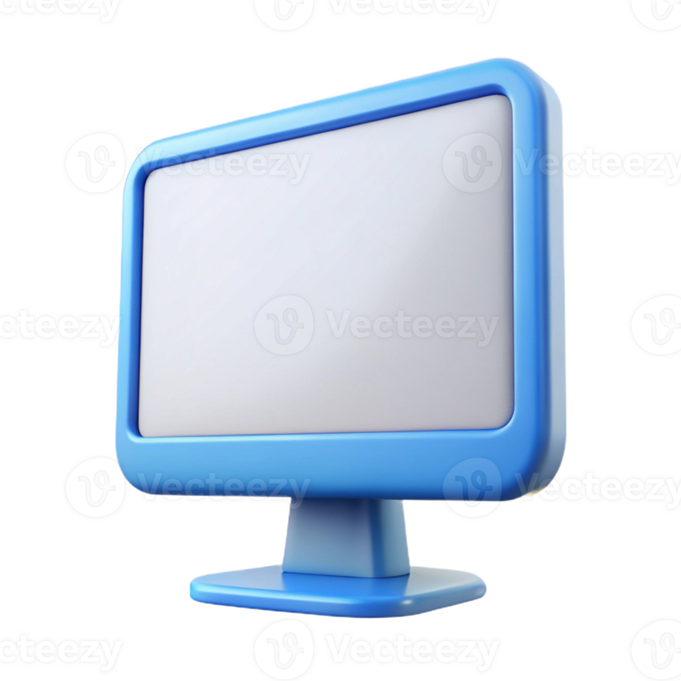 wonderful minimalist Computer monitor with blank screen 4K png