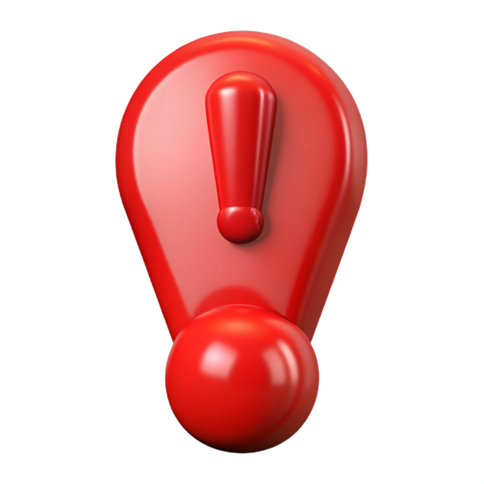 stunning abstract An exclamation point, red, bold, genuine png