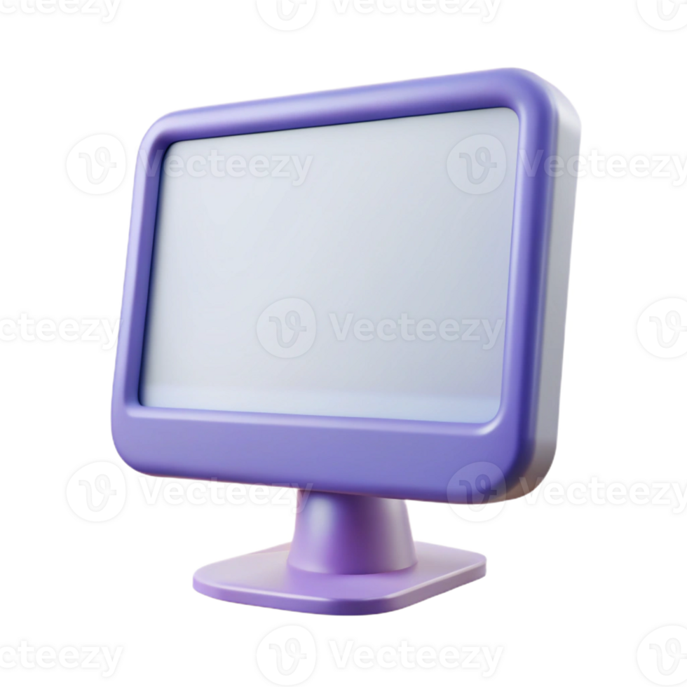 stunning creative Computer monitor with blank screen high quality png