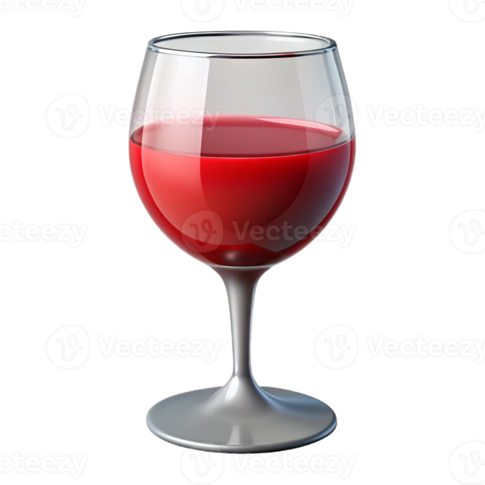 beautiful artistic A wine glass, half full of red wine, authentic png