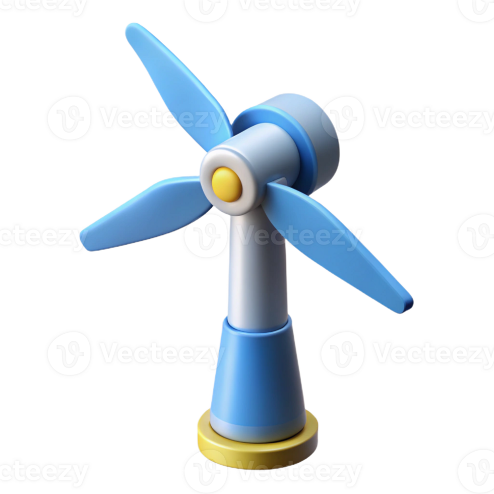 dramatic rustic Wind turbine blade rotating professional png