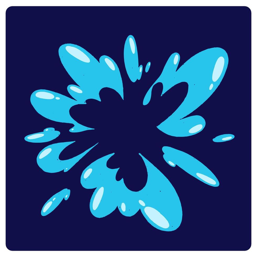 Splashes of water or paint. Spray of fountain. Illustration in hand drawn sketch doodle style. vector