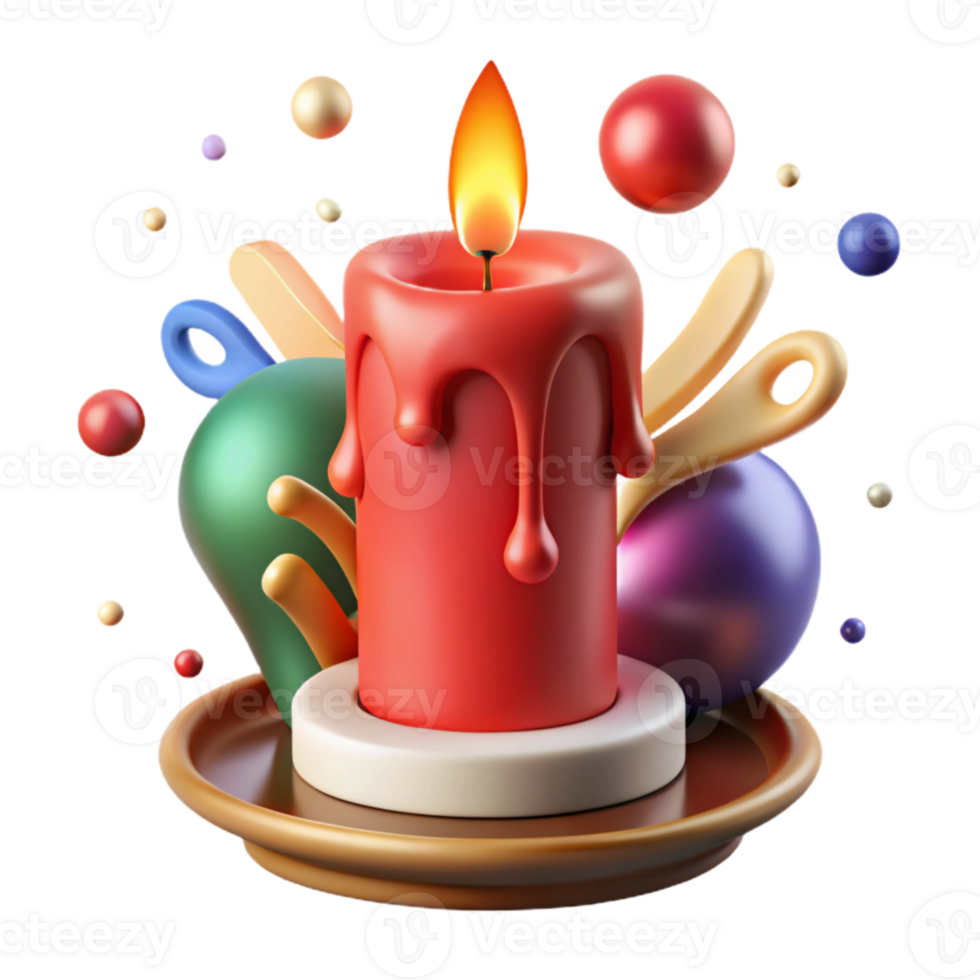 extraordinary traditional Holiday Candle Red Wax Flame Transparent Festive exclusive png