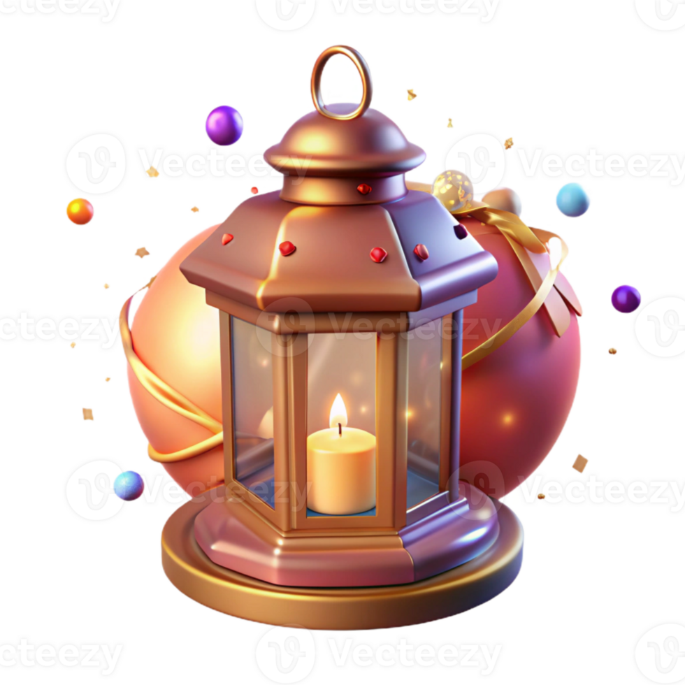 beautiful rustic Holiday Lantern Candlelit Glowing Transparent Background authentic png