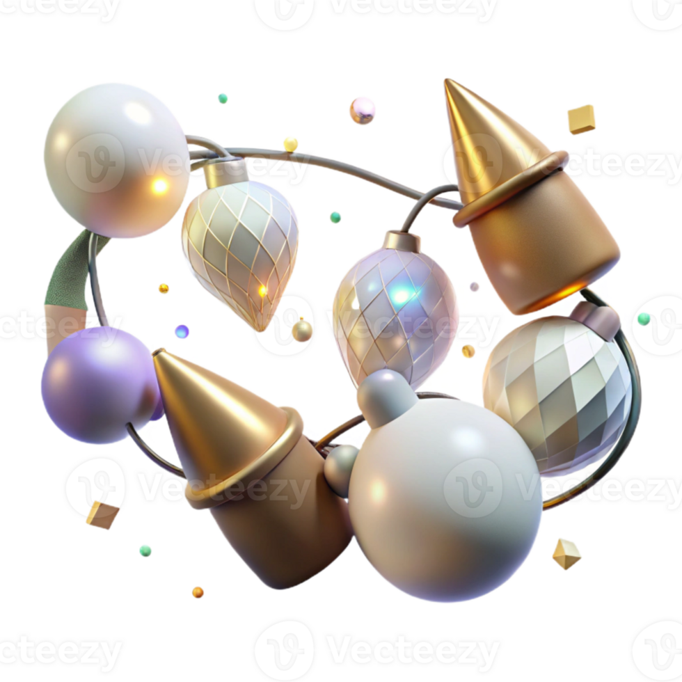 magnificent abstract Holiday Lights String Wrapped Isolated for Festive Decor exclusive png