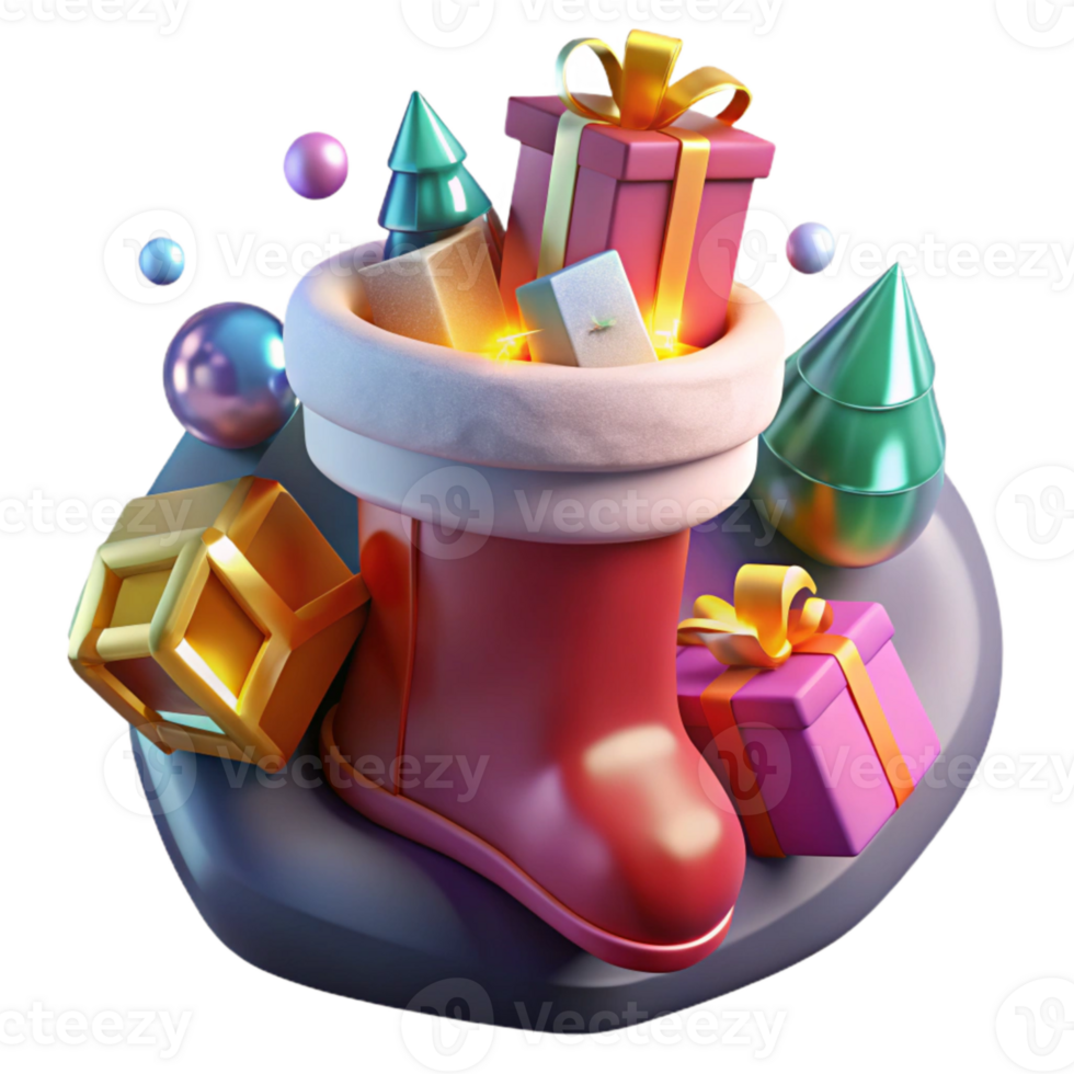 extraordinary creative Holiday Stocking Filled Presents Fireplace Transparent png