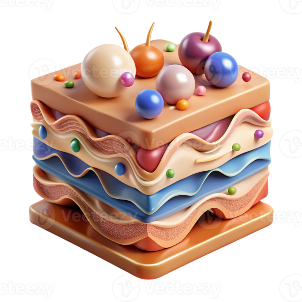beautiful vintage Integumentary System Skin Layers Transparent for Dermatology Education detailed png