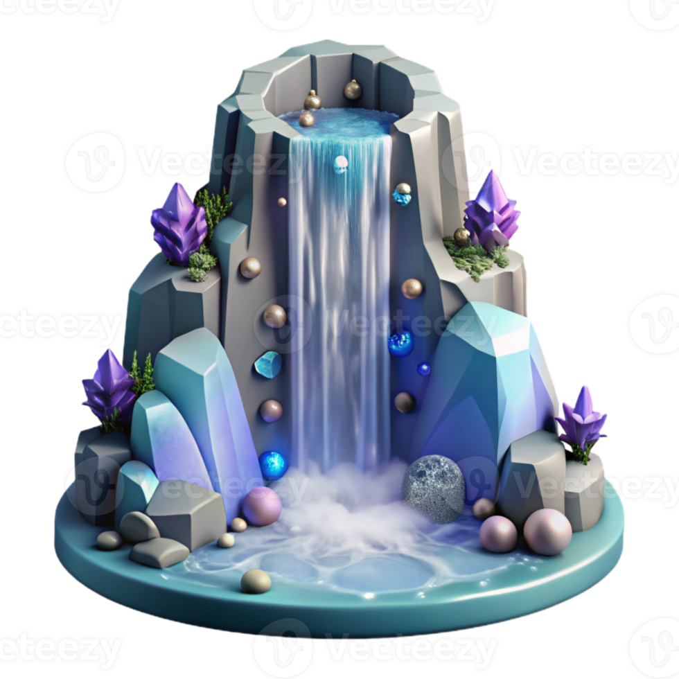 wonderful modern Isolated Waterfall Cascade Transparent Background png