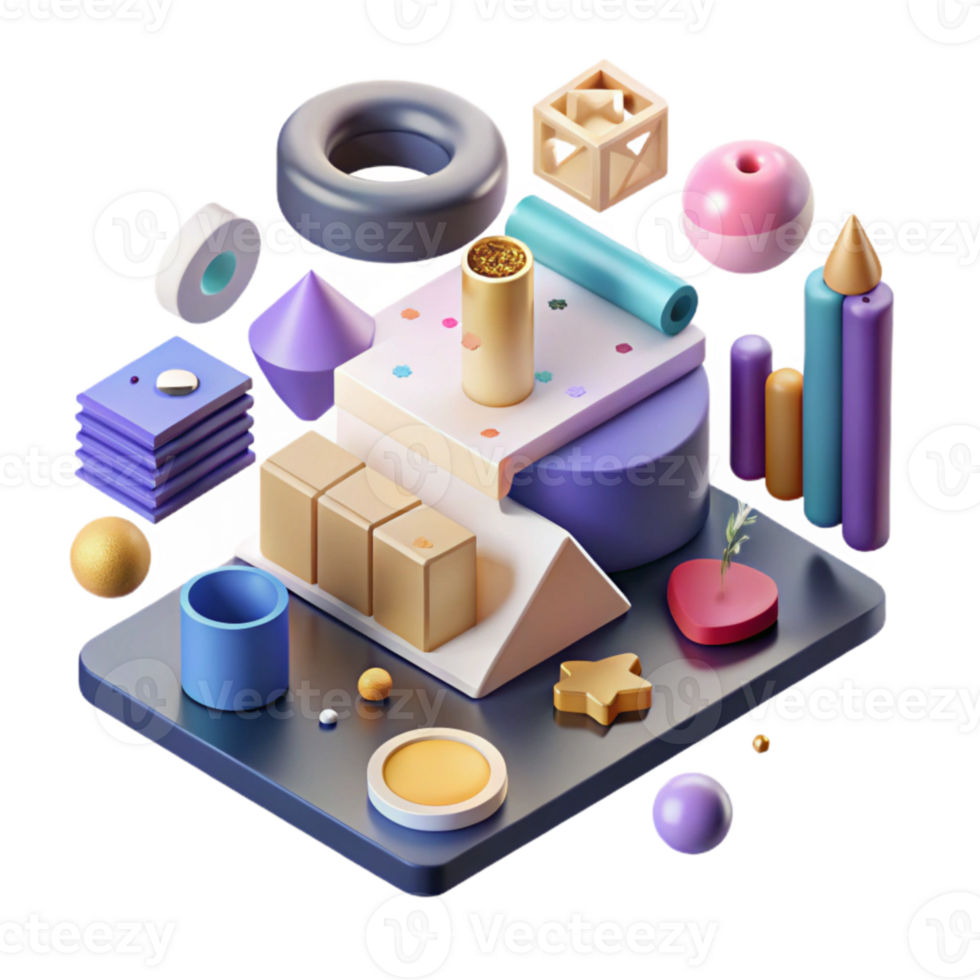 stunning contemporary Isometric Infographic Elements Set Isolated for Data Display original png