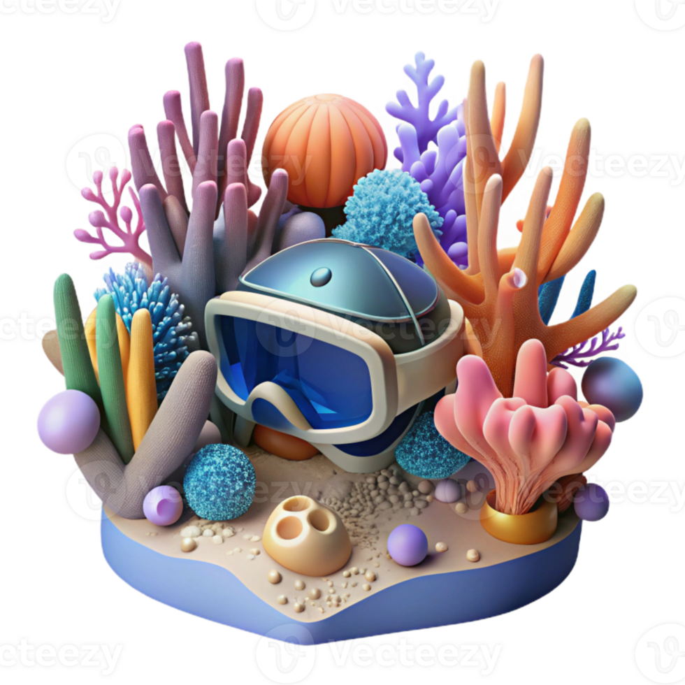 vibrant vintage Isometric Vr Bedroom Interior Cutout for Virtual Home Decor high quality png