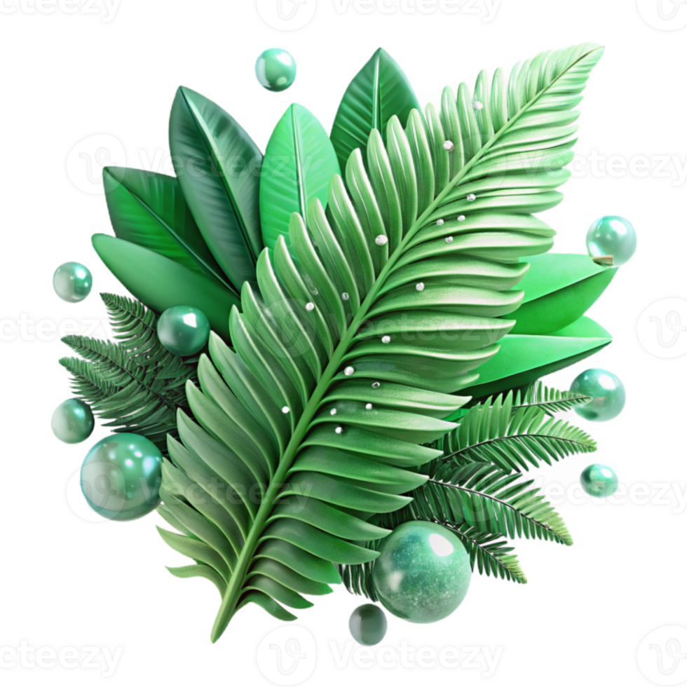 vibrant rustic Jade Fern Frond Texture Lush Greenery Transparent high quality png