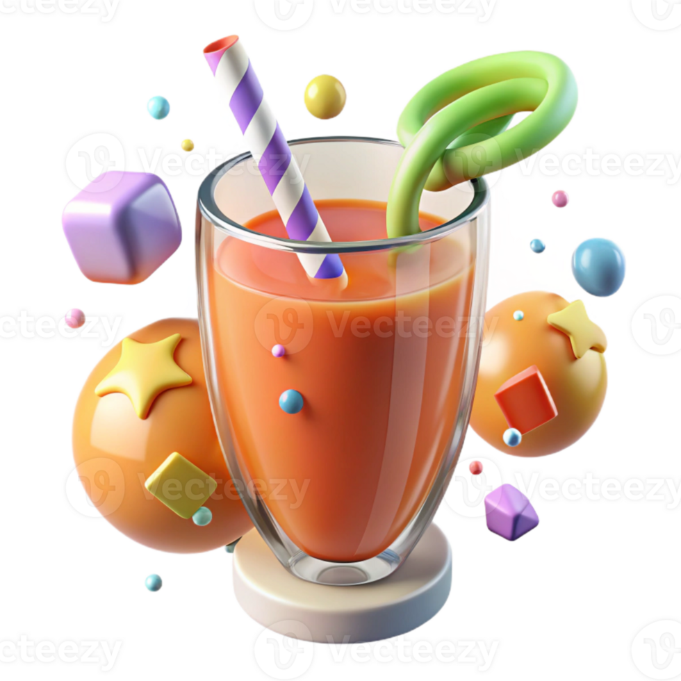 wonderful modern Juice Glass Refreshing Drink Isolated for Juice Bar original png