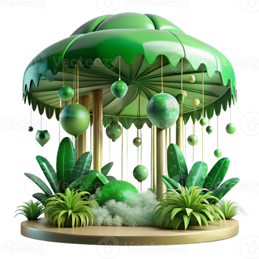extraordinary contemporary Jungle Canopy Green Hues Transparent professional png