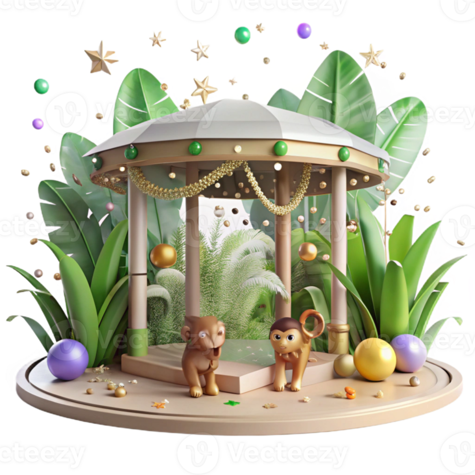 wonderful classic Jungle Canopy Monkeys Habitat Transparent high quality png