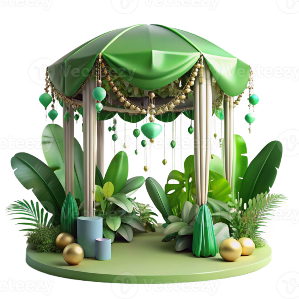 stunning vintage Jungle Canopy Green Hues Transparent high resolution png