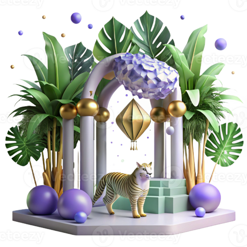 vibrant classic Jungle Canopy Tiger Silhouette Transparent exclusive png