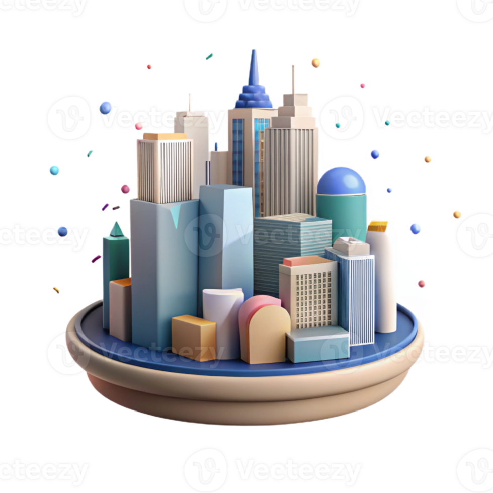 elegant modern Kansas City Skyline Downtown Skyline Isolated for Missouri Tourism premium png