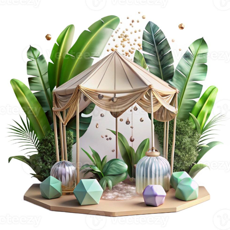 serene vintage Jungle Canopy Wildlife Illustration Transparent professional png