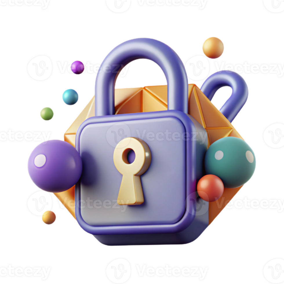 extraordinary artistic Key Lock Security Icon Cutout for Data Protection authentic png