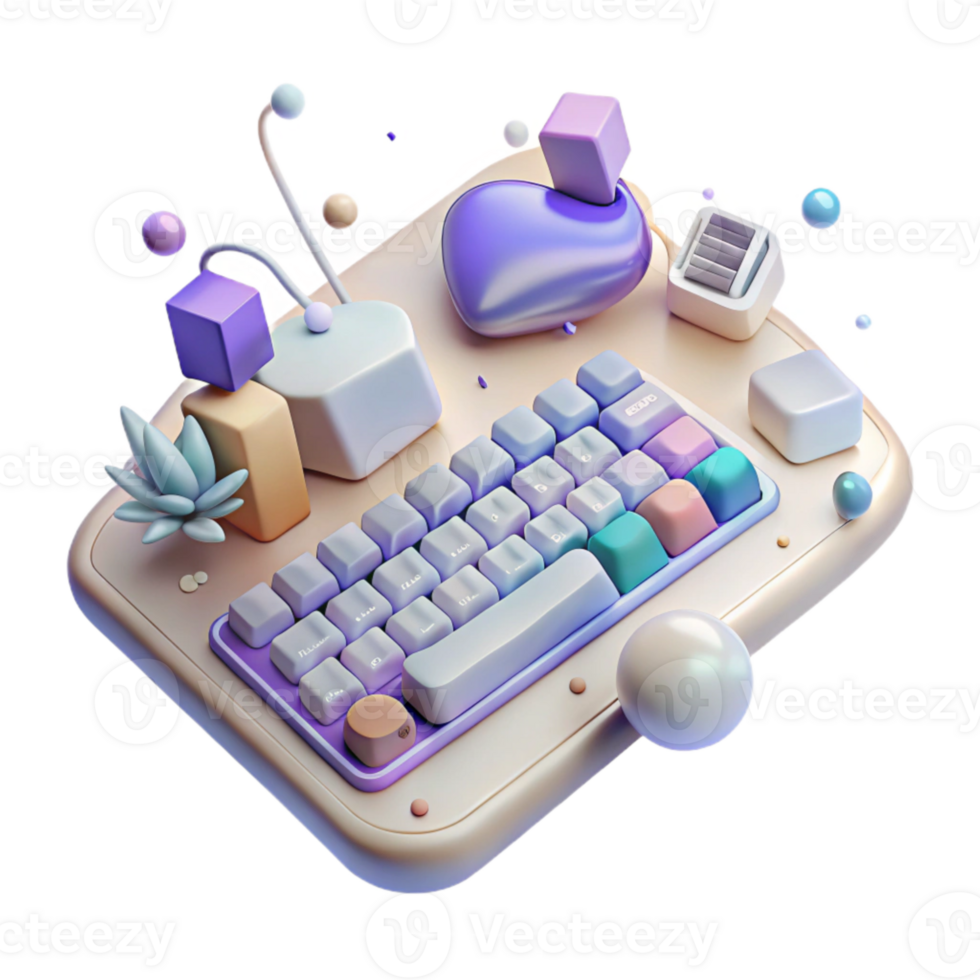 elegant abstract Keyboard Typing Input Data Entry Transparent for Computer Work png