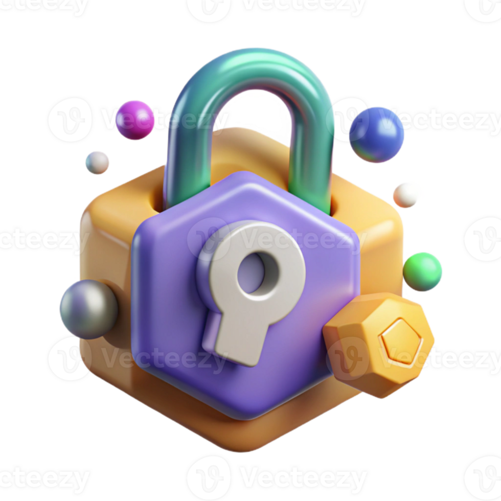 magnificent abstract Key Lock Security Icon Cutout for Data Protection genuine png