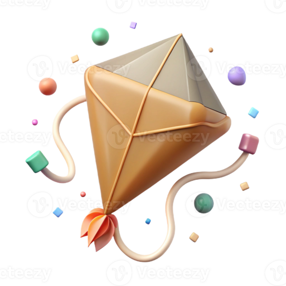 beautiful artistic Kite Icon Cutout for Windy Day Activities professional png