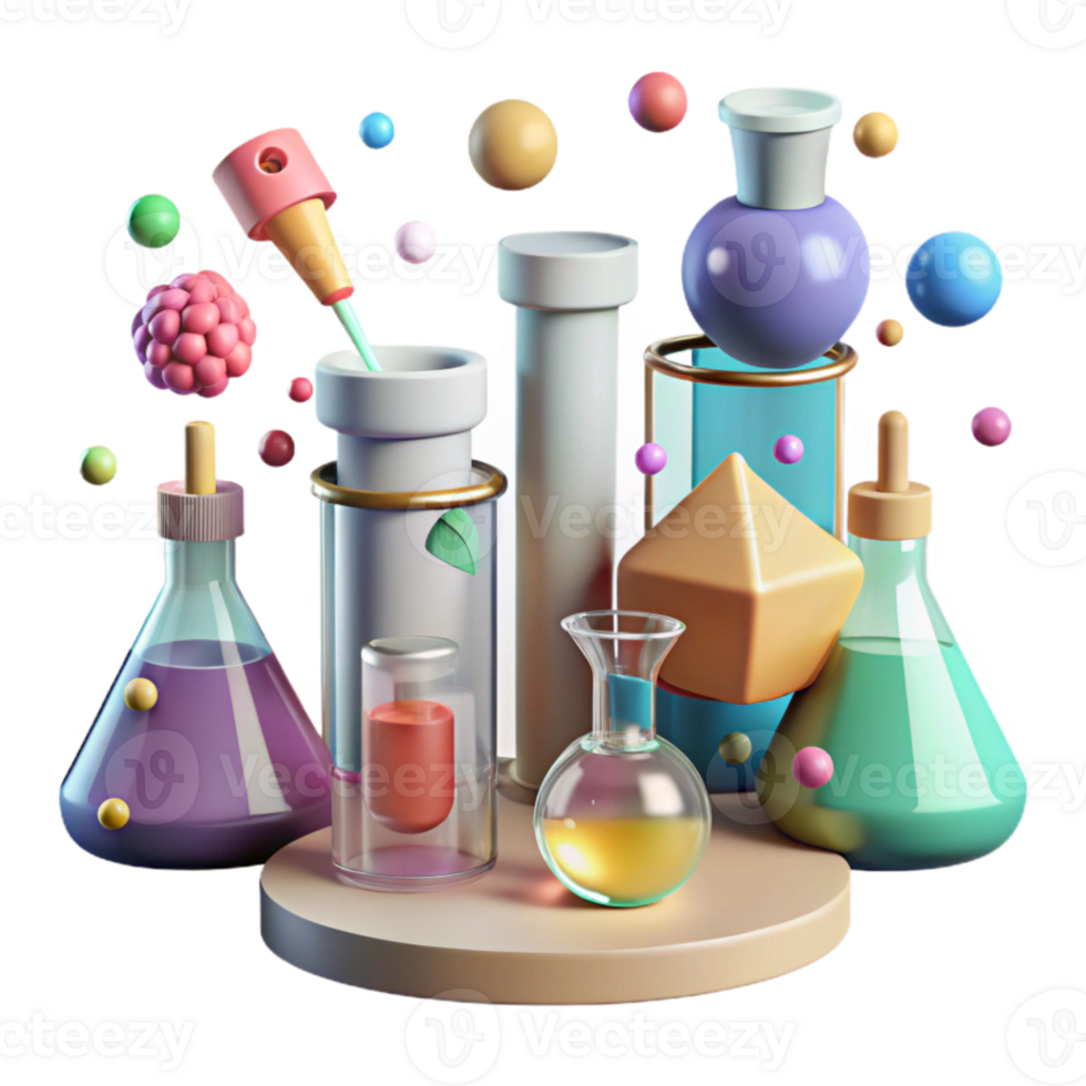 dramatic modern Laboratory Equipment Collection Cutout for Educational Resources high resolution png