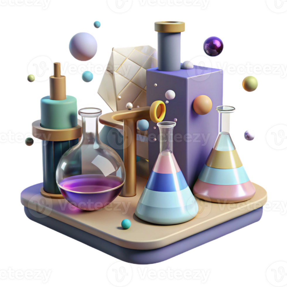 stunning vintage Laboratory Experiment Setup Isolated for Science Research Visuals professional png