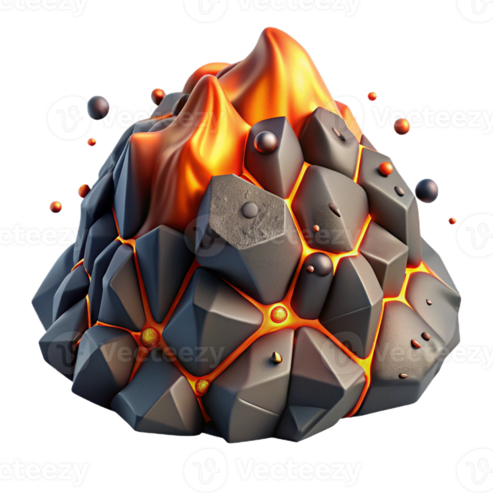 wonderful abstract Lava Flow Texture Molten Rock Isolated for Volcanic Eruptions professional png