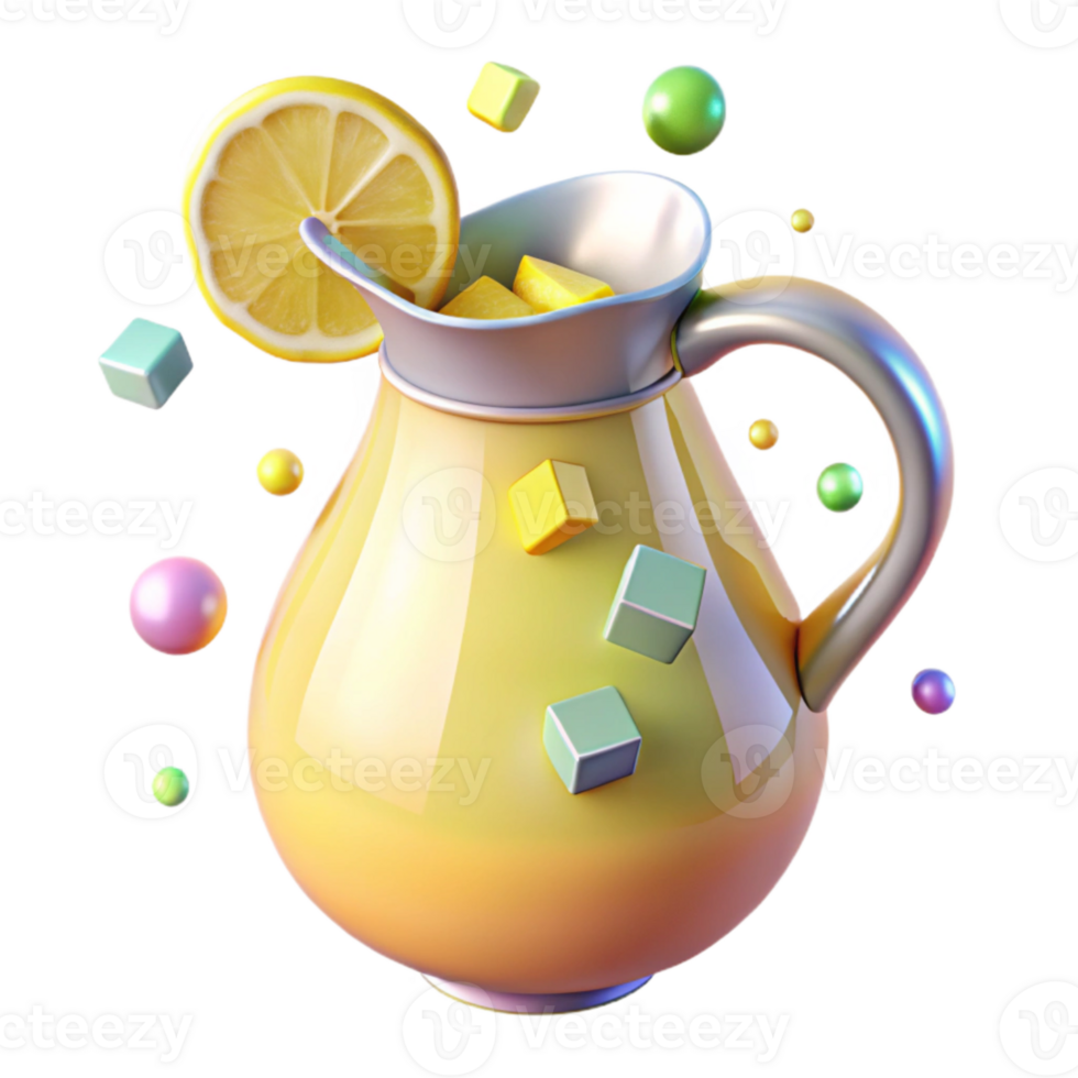 extraordinary classic Lemonade Pitcher Refreshing Drink Isolated for Summer Menus png