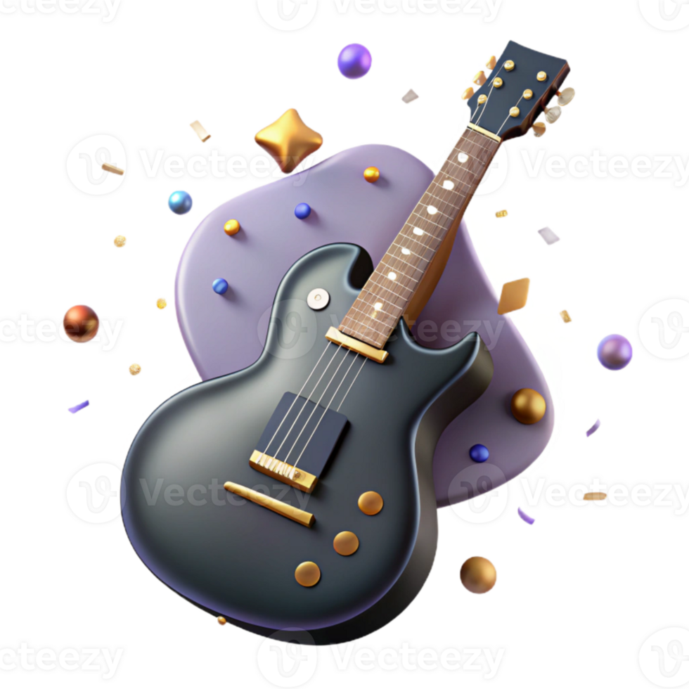 magnificent artistic Les Paul Guitar Silhouette Isolated for Guitarist Profiles high resolution png