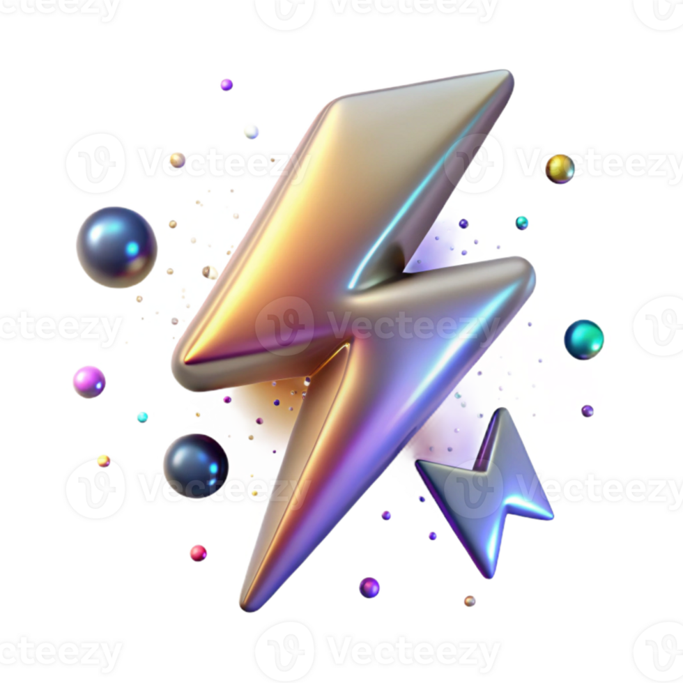 stunning abstract Lightning Bolt Graphic Isolated for Design Elements premium png
