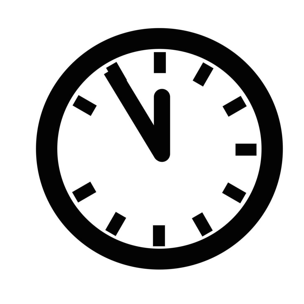 Clock showing time vector