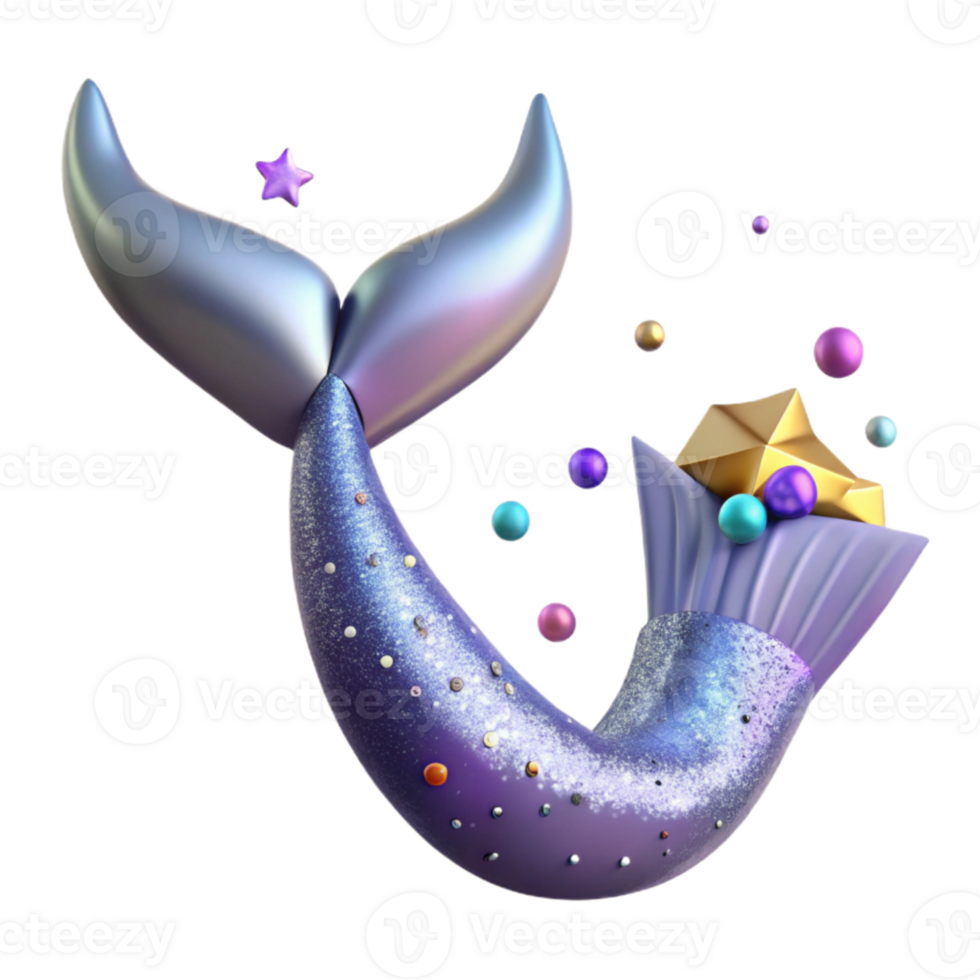 dramatic contemporary Long Mermaid Tail Extended Length Cutout detailed png