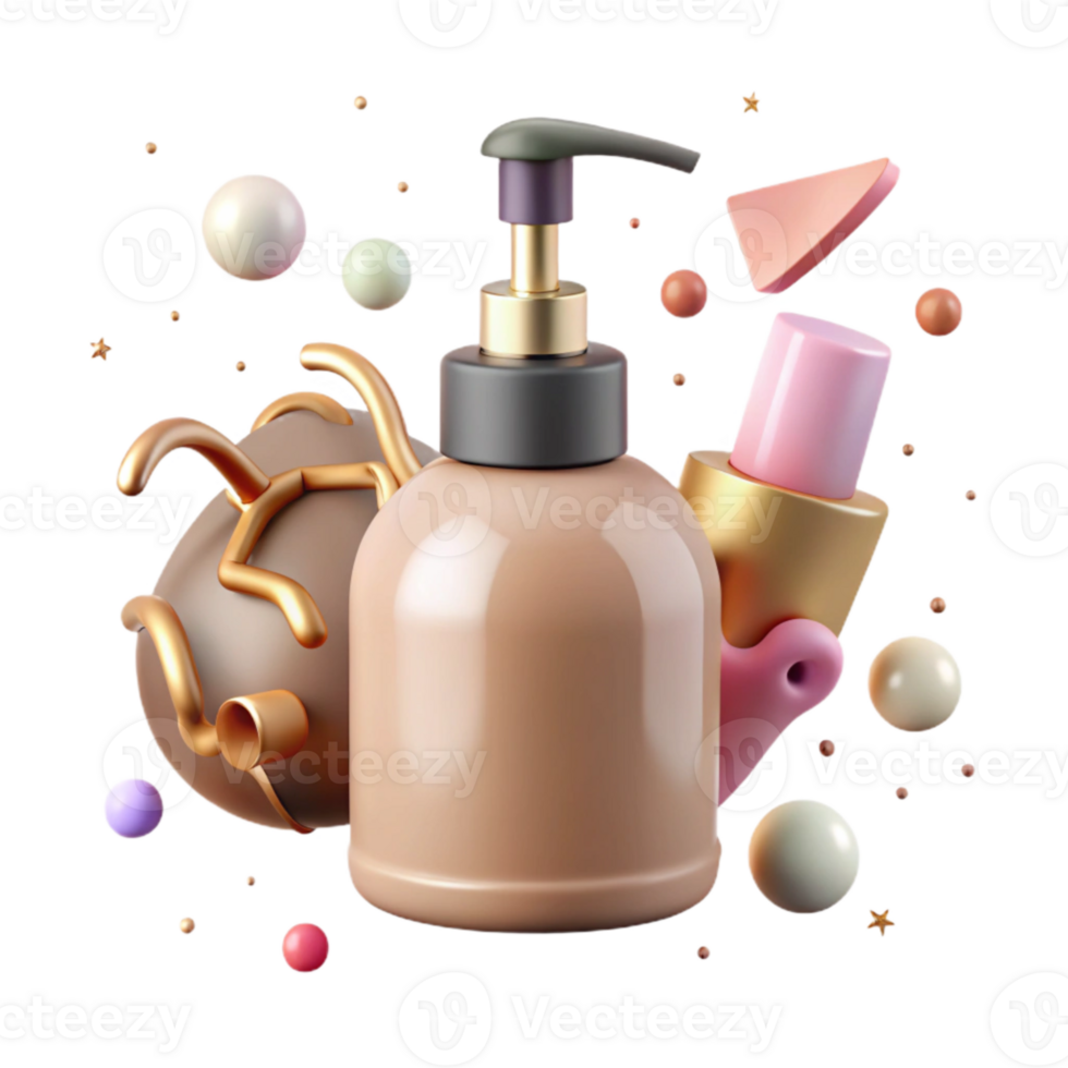 elegant creative Lotion Bottle Pump Dispenser Cutout Skin Care professional png