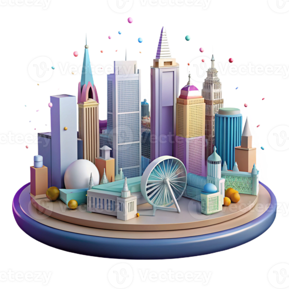 stunning abstract London Skyline Panorama Isolated for Architectural Projects original png