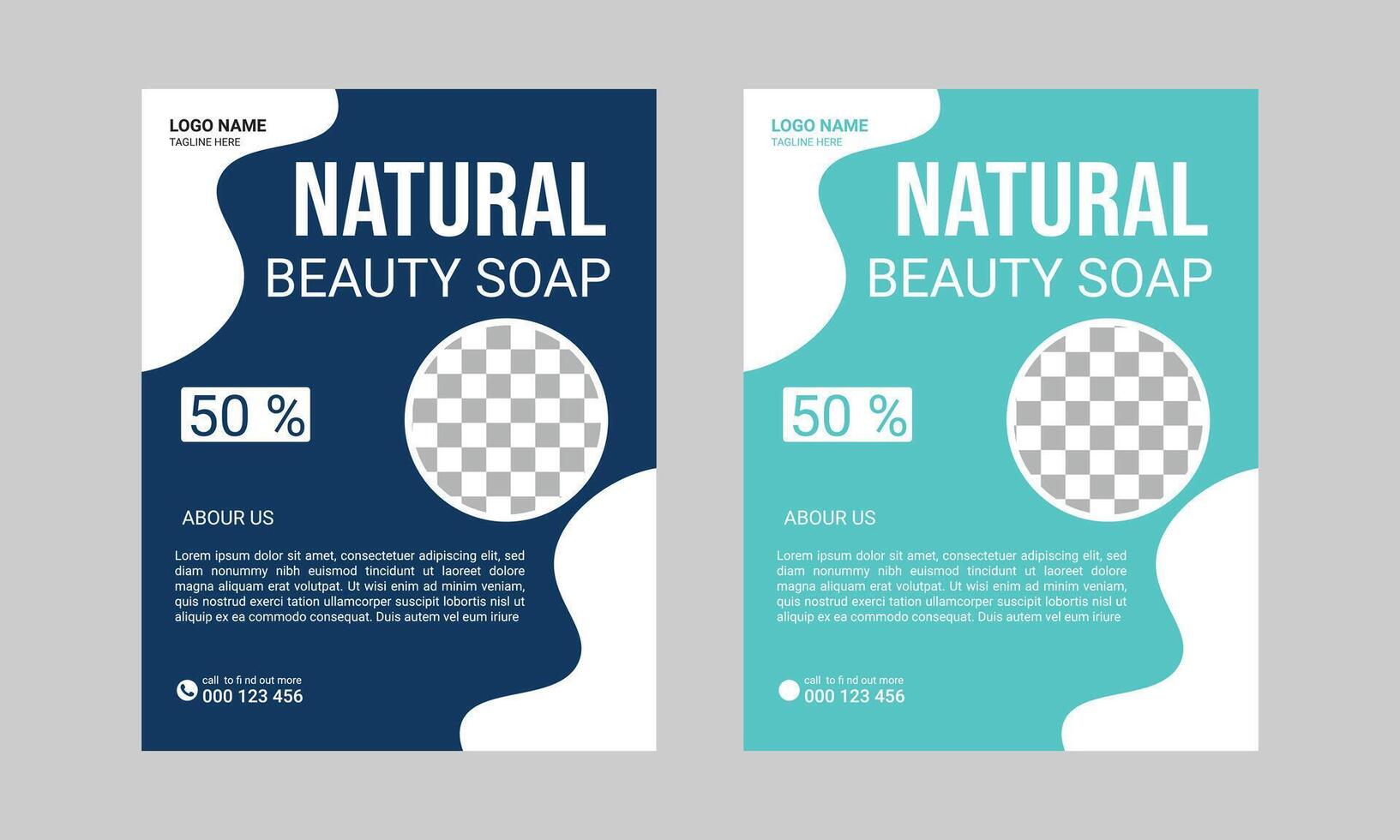 Soap beauty product sales poster design template vector