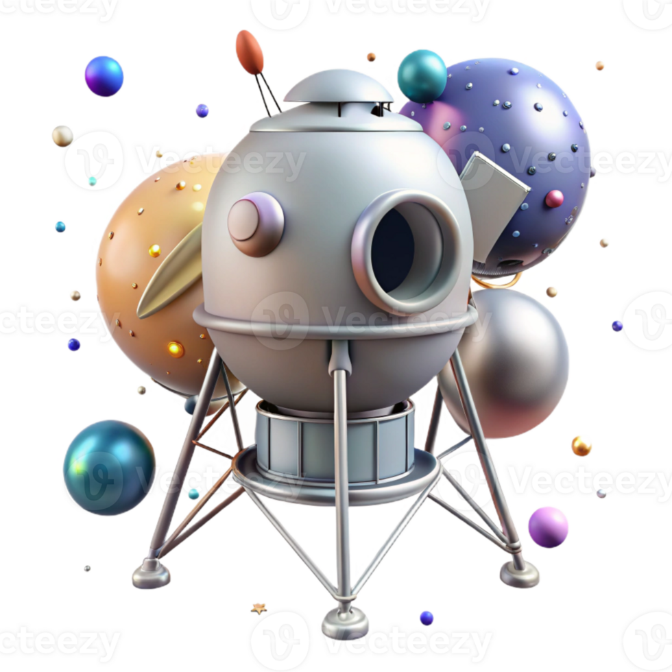 impressive abstract Lunar Lander Cutout for Space Travel Illustrations genuine png
